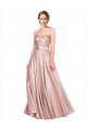 Low Back Stretch Satin Sweetheart Long Sleeveless Black Tie Evening Gown UK for Sale