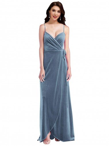 Low Back Stretch Velvet Sweetheart Long Sleeveless Semi Formal Evening Dress UK for Sale