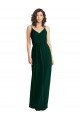 Low Back Soft Chiffon V-Neck Long Sleeveless Semi Formal Evening Dress UK for Sale