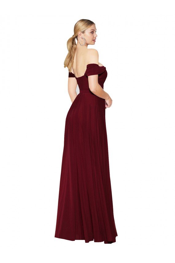 Mermaid Soft Chiffon Off the Shoulder Long Sleeveless Evening Dress UK for Sale