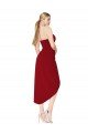 Stretch Crepe Sweetheart Knee Length Sleeveless High Low Evening Dress UK for Sale