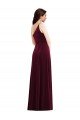 Stretch Velvet One Shoulder Long Sleeveless Black Tie Evening Dress UK for Sale