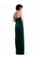 Low Back Stretch Velvet Strapless Long Sleeveless Black Tie Evening Dress UK for Sale