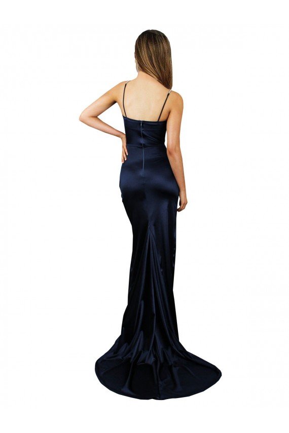 Stretch Satin Sweetheart Long Sleeveless Formal Evening Dress UK for Sale