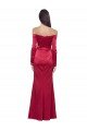 Stretch Satin Sweetheart Long Long Sleeves Formal Evening Dress UK for Sale