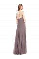 Low Back Soft Chiffon Halter Neck Long Sleeveless Formal Evening Dress UK for Sale
