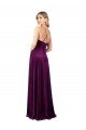 Open Back Stretch Velvet Scoop Neck Long Sleeveless Formal Evening Dress UK for Sale