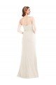 Ivory Stretch Crepe Strapless Long Sleeveless Semi Formal Evening Dress UK for Sale