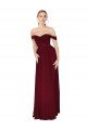 Mermaid Soft Chiffon Off the Shoulder Long Sleeveless Evening Dress UK for Sale