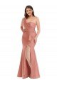 Silky Satin One Shoulder Long Sleeveless Black Tie Plus Size Evening Dress UK for Sale