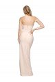 Low Back Nude Stretch Crepe Strapless Long Sleeveless Formal Evening Dress UK for Sale